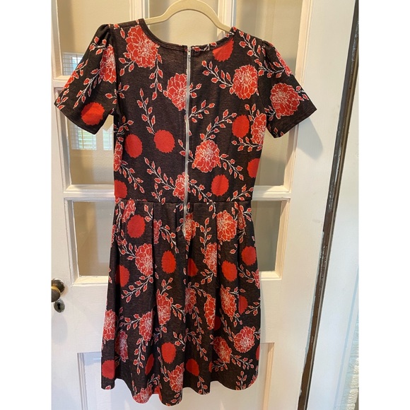 Fall Floral Lularoe Amelia Dress Size Medium - Picture 2 of 3